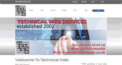 Desktop Screenshot of cp.technicalwebservices.com