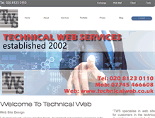 Tablet Screenshot of cp.technicalwebservices.com